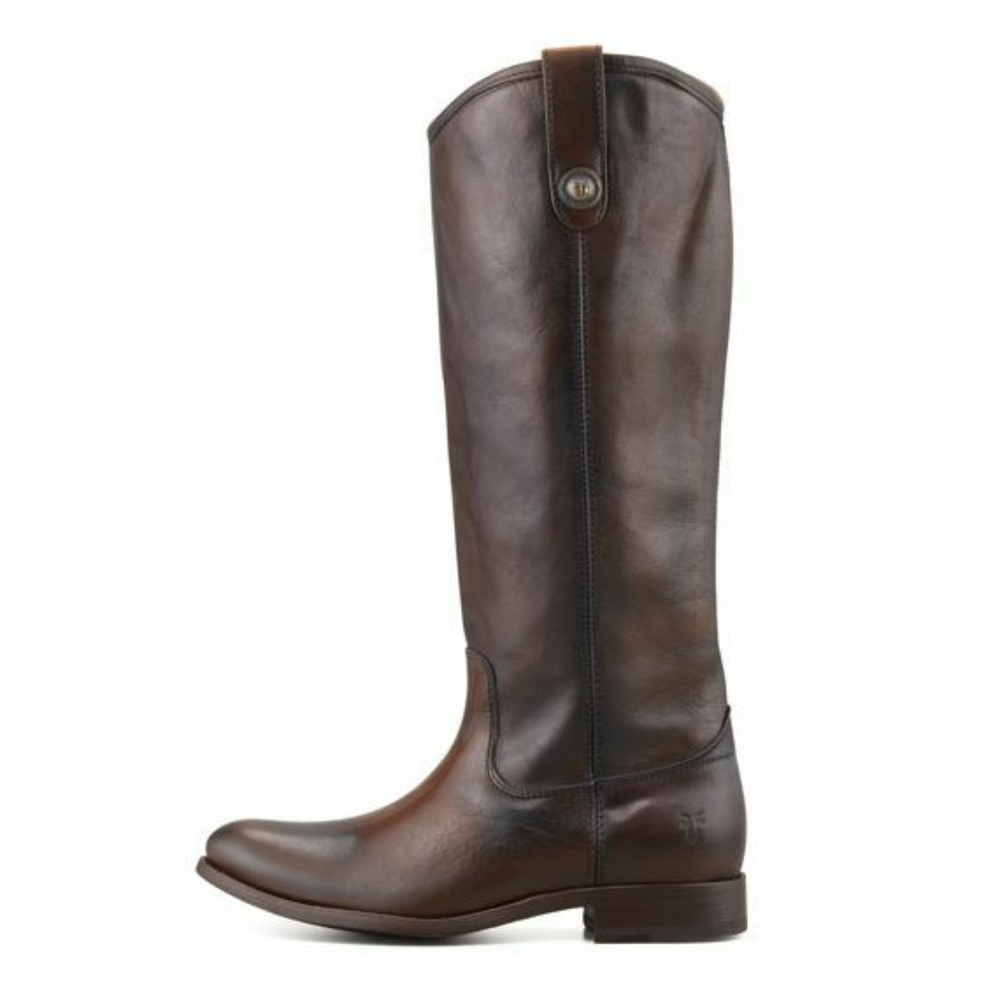 Frye Melissa Button Pull Boot Dark Brown Leather 6 - image 1